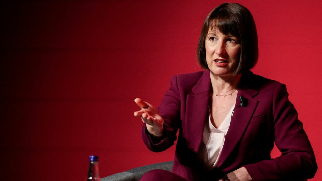 FILE PHOTO: Britain's Chancellor of the Exchequer Rachel Reeves attends a conversation with U.K. CEO of GroupM Karen Blackett, at a fringe meeting during the Labour Party conference in Liverpool, Britain, September 23, 2024. REUTERS/Phil Noble/File Photo