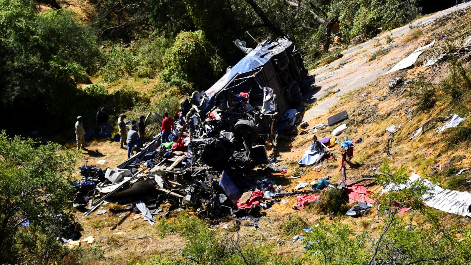 The aftermath of the crash. Pic: Reuters