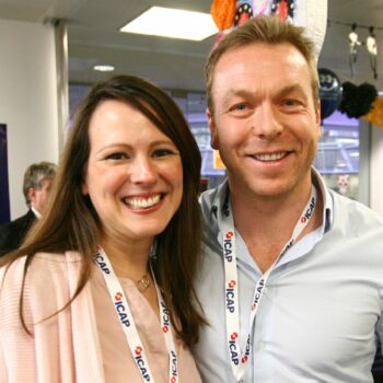 Sir Chris Hoy and Lady Sarra Hoy in 2017. Pic: Rex Features