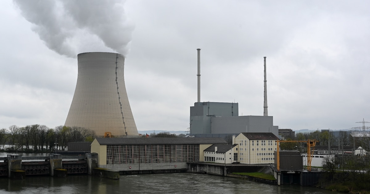 La centrale nucléaire d'Isar, à Essenbach, le 14 avril 2023 dans le sud de l'Allemagne