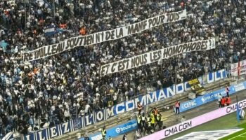 OM-PSG : Sur les chants homophobes, un message pour Bruno Retailleau déployé dans les tribunes