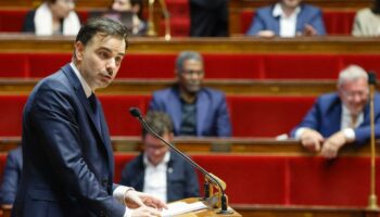 Le ministre du Budget Laurent Saint-Martin lors d'une séance de débat sur la première partie du projet de loi de finances 2025 à l'Assemblée nationale, le 21 octobre 2024 à Paris