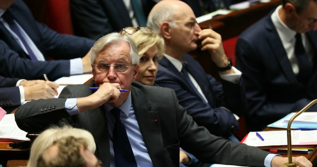 Le Premier ministre Michel Barnier l'Assemblée nationale à Paris le 22 octobre 2024