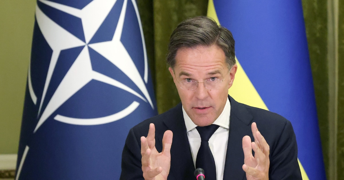 Le nouveau secrétaire général de l'Otan Mark Rutte à Kiev, le 3 octobre 2024