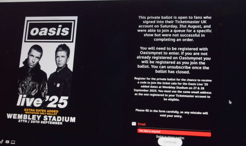 Des billets pour les concerts d'Oasis achetés sur des sites de revente non officiels vont être annulés