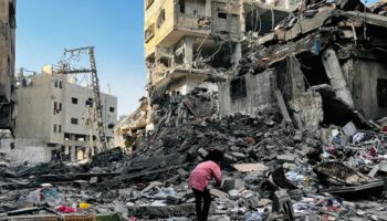 Destructions après des frappes israéliennes sur Beit Lahia, dans le nord de la bande de Gaza, le 29 octobre 2024