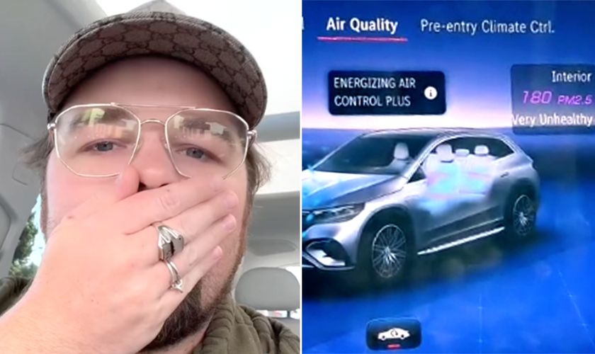 Mercedes owner goes viral using vape to test vehicle's high-tech air filter