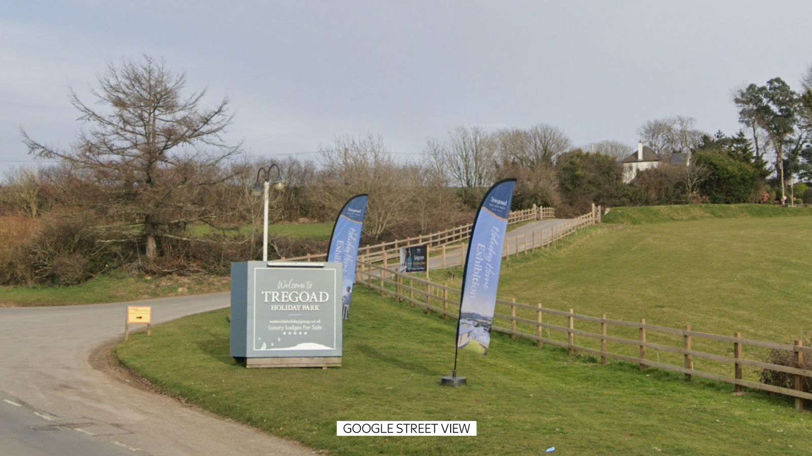 Tregoad Holiday Park in Cornwall, where a land train tipped over and injured passengers