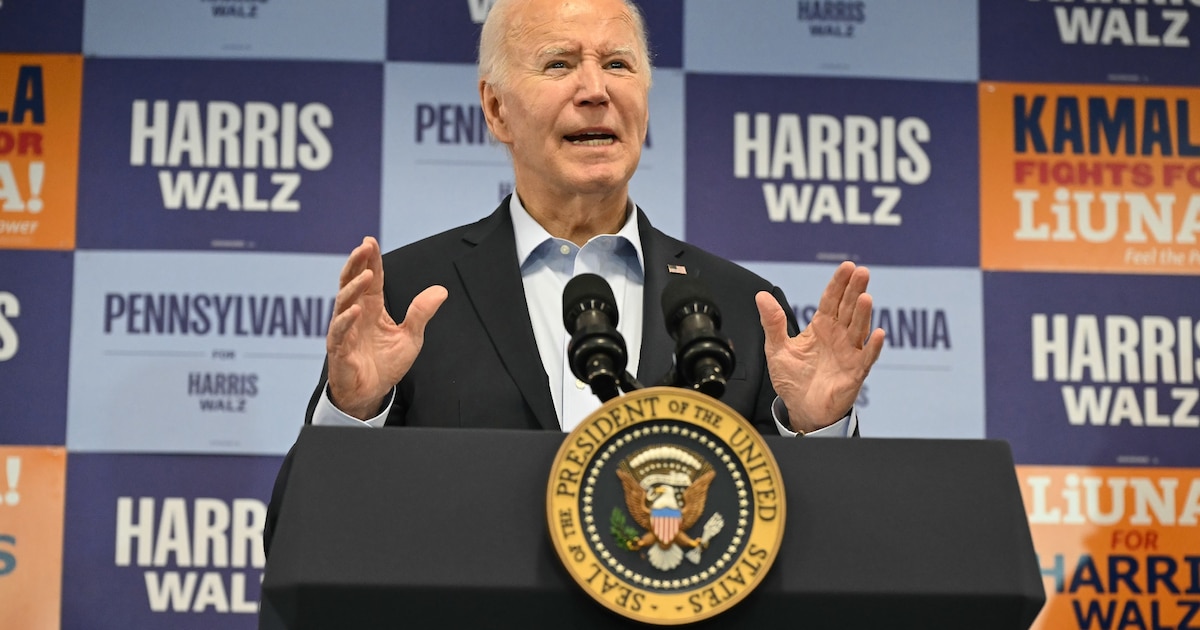 Le président américain Joe Biden à Pittsburgh, en Pennsylvanie (Etats-Unis), le 26 octobre 2024