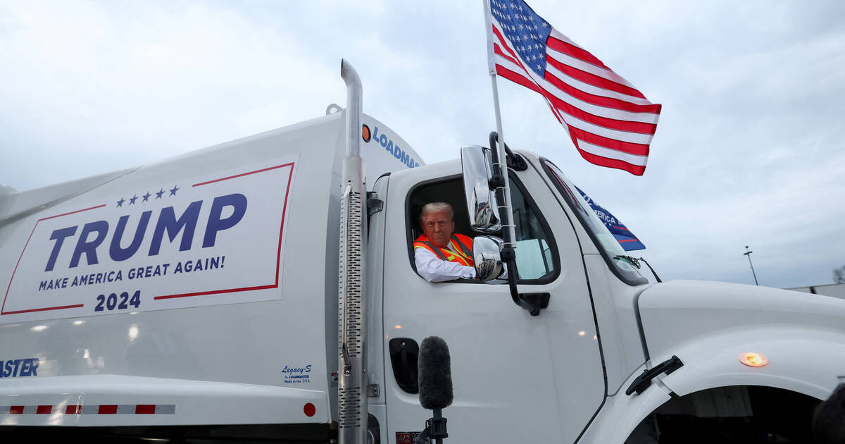 Elections américaines 2024 : Donald Trump fait campagne dans un camion-poubelle après les propos de Joe Biden sur les «ordures» trumpistes