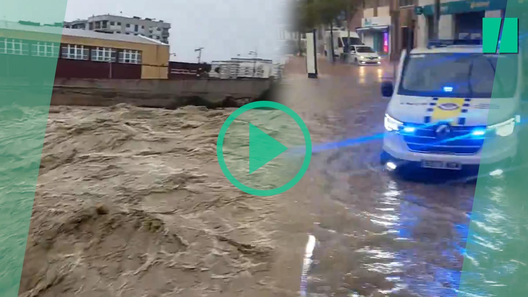 En Espagne, de fortes pluies frappent désormais la province de Castellón, au nord de Valence