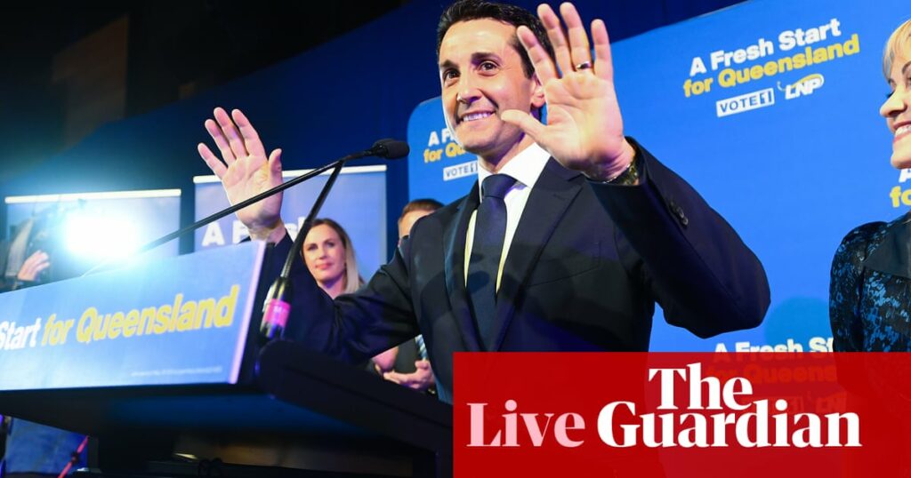 Australia news live: Crisafulli celebrates ‘fresh start’ for Queensland in election win; PM calls Chogm a successful meet