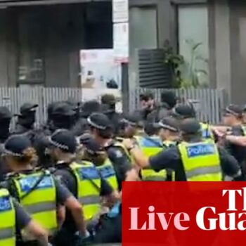 Australia news live: police pepper spray neo-Nazi rally in Melbourne; Bruce Lehrmann to learn fate of appeal