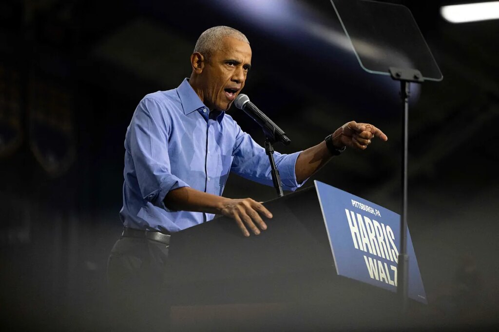 Barack Obama insta a los hombres negros a apoyar a Harris en su campaña en Pensilvania