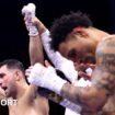 Jack Catterall knocks down Regis Prograis at Co-Op Live in Manchester