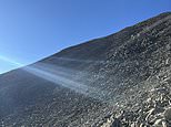 Can you spot the hidden hiker on the side of this Colorado mountain?