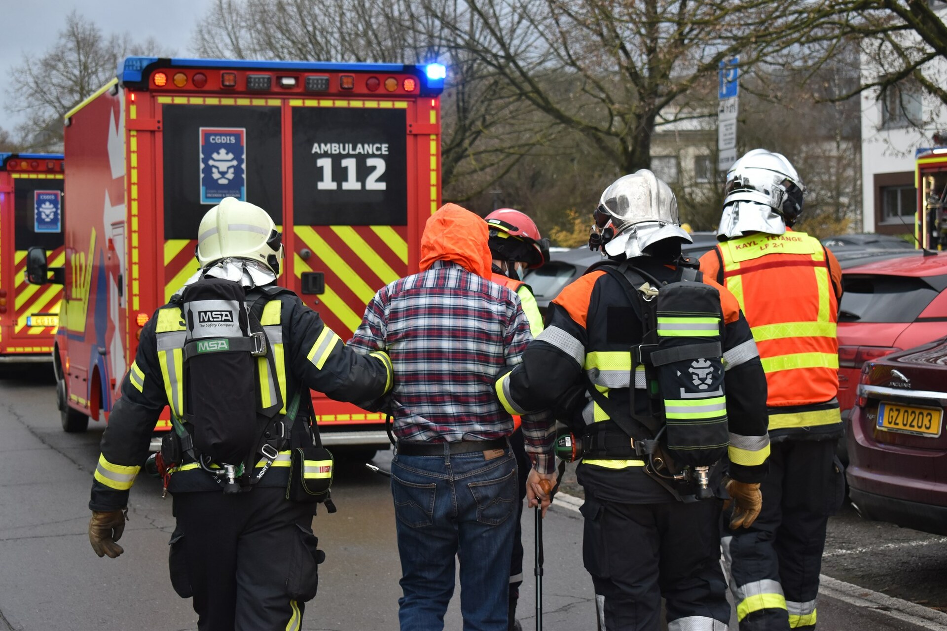 Cette nuit: Deux personnes intoxiquées dans un incendie à Bertrange