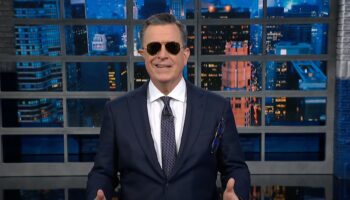 Colbert channels his inner Biden - complete with sunglasses - to mock Trump for dance-a-thon town hall