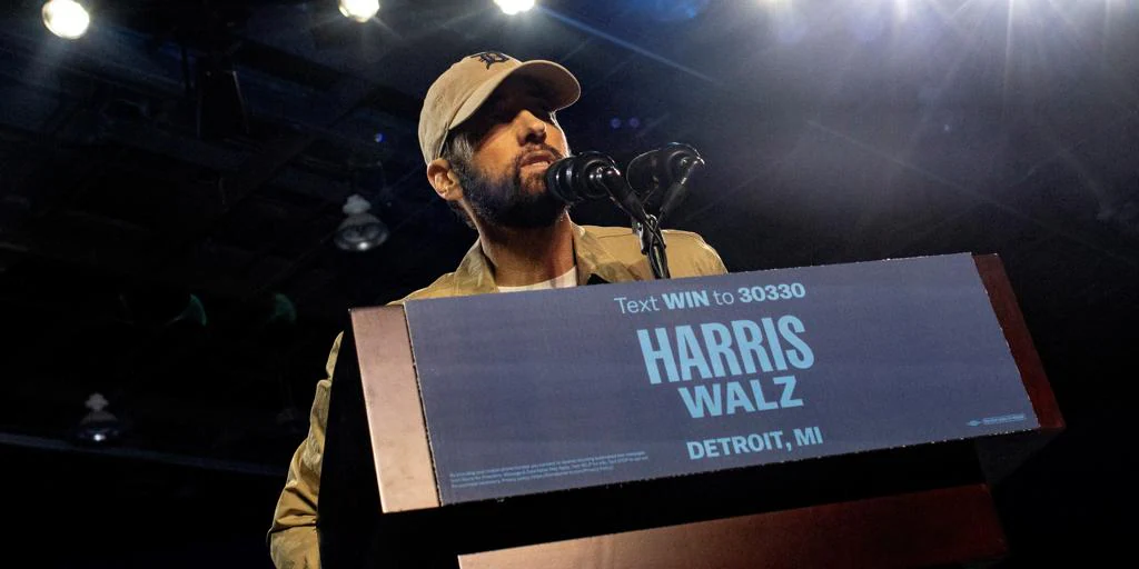 Eminem anuncia su voto a Harris: «Apoya un futuro en donde se protegerán muchas libertades»