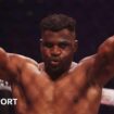 Francis Ngannou celebrates his win over Renan Ferreira at the PFL Super Fights event in Riyadh, Saudi Arabia