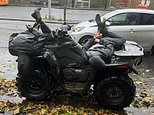 Farmer, 52, hogties 'trespassers' to his quad bike 'like rabbits' then drives them to the police station - before HE is arrested