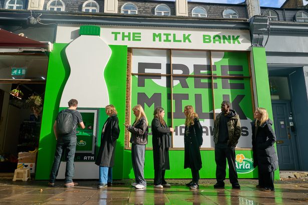 First ever milk ATM installed in UK to give free dairy to those who need it most