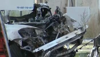 Four killed after speeding Tesla crashes into guard rail and explodes in fireball