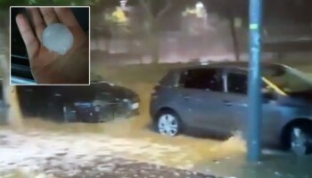 Impresionante tormenta de granizo en El Ejido: pedriscos del tamaño de pelotas de golf