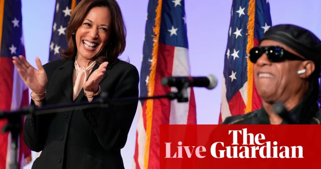 Kamala Harris says Donald Trump’s language ‘demeans the office’ of the presidency – US politics live