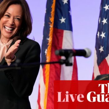 Kamala Harris says Donald Trump’s language ‘demeans the office’ of the presidency – US politics live