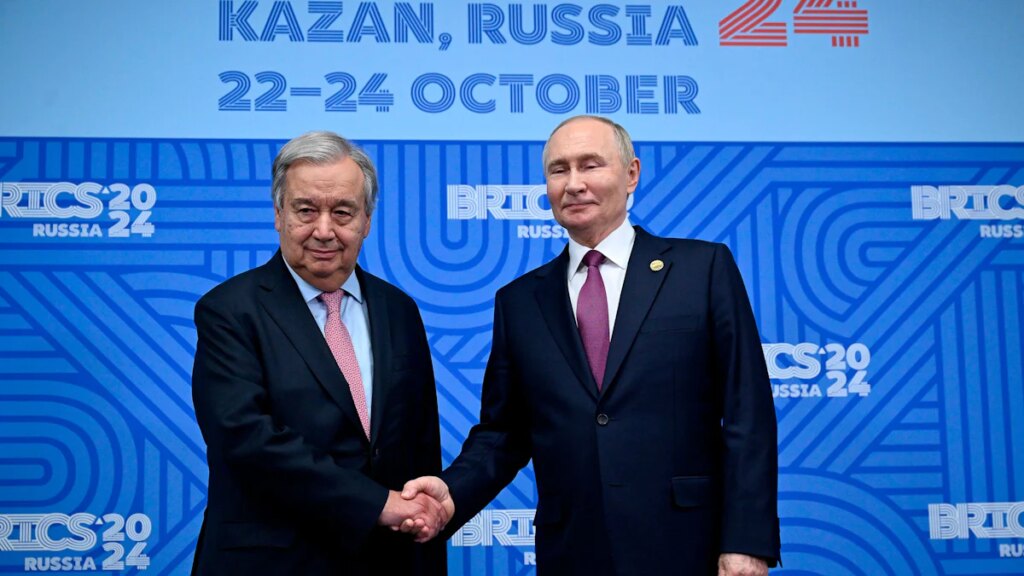 Krieg in der Ukraine: UN verteidigen Guterres' Handschlag mit Putin