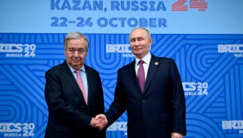 Krieg in der Ukraine: UN verteidigen Guterres' Handschlag mit Putin