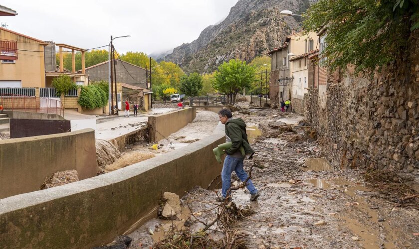 La DANA irrumpe en Aragón y provoca inundaciones en varias localidades de Teruel y Zaragoza