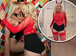 Lottie Moss poses for steamy snap with a pal as she transforms into a sexy devil for Halloween.. after revealing plans to 'give up' OnlyFans career