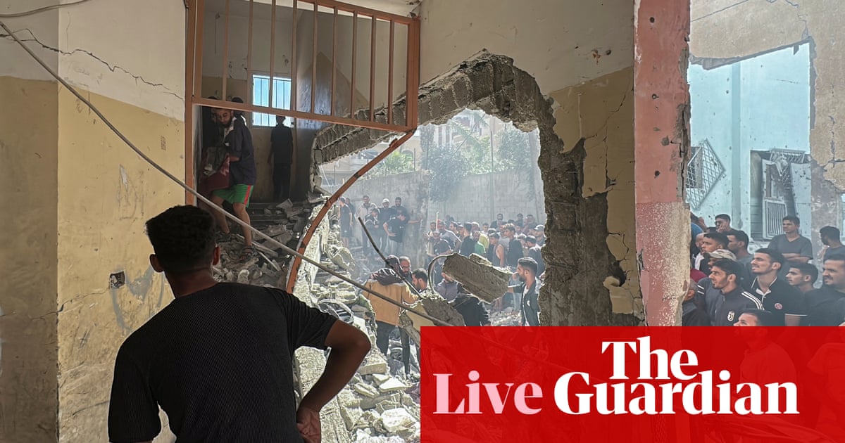 Middle East crisis live: Children among 16 reported killed in strike on school in Gaza refugee camp