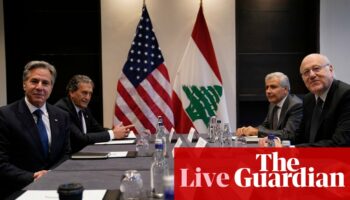 Middle East crisis live: US secretary of state meets Lebanese prime minister in London