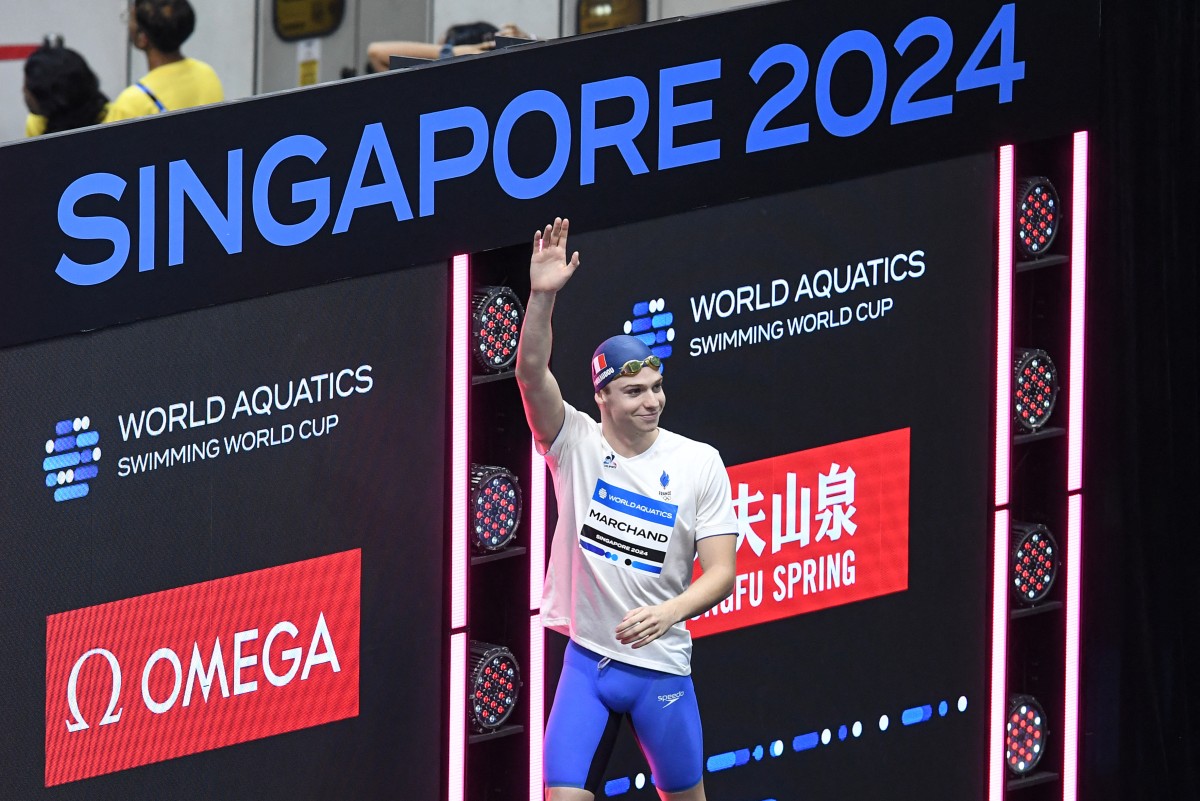 Natation: Léon Marchand bat le record d'Europe du 100 m quatre nages