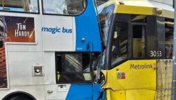 Piccadilly Gardens crash: Passenger fighting for life with 4 injured in tram and bus head-on smash