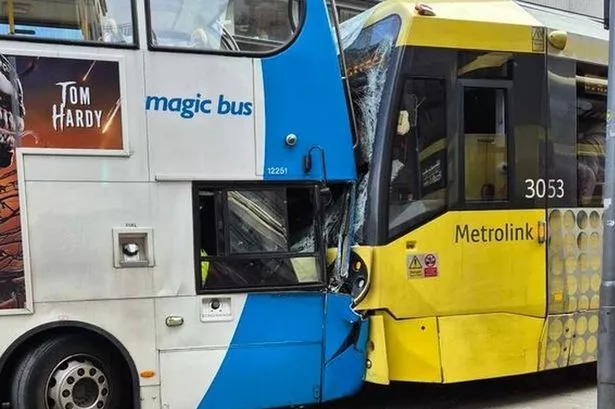 Piccadilly Gardens crash: Passenger fighting for life with 4 injured in tram and bus head-on smash