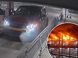 Pictured: Range Rover that sparked devastating Luton Airport multi-storey fire which destroyed more than 1,300 vehicles