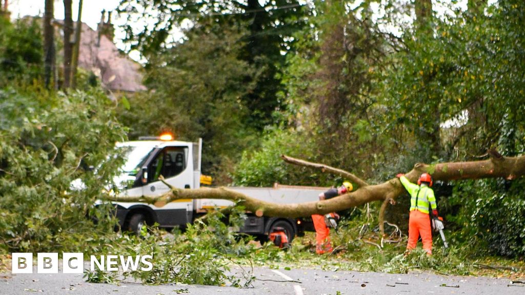 Power cuts and cancelled flights amid storm disruption