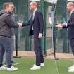 Prince William, 42, dons some VERY white trainers and pairs it with a suit as he heads to NFL event in London