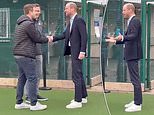 Prince William, 42, dons some VERY white trainers and pairs it with a suit as he heads to NFL event in London