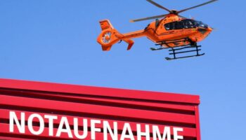 Ein Rettungshubschrauber flog den Verletzten in ein nahegelegenes Krankenhaus. (Symbolbild) Foto: Julian Stratenschulte/dpa