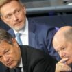 Kanzler Olaf Scholz, Finanzminister Christian Lindner, Wirtschaftsminister Robert Habeck im Bundestag