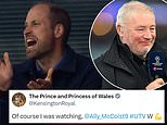 Royal approval! Prince William revels in Aston Villa's latest Champions League win as future King tags pundit Ally McCoist in unprecedented tweet