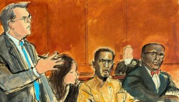 Sean 'Diddy' Combs seen in prison jumpsuit in new pictures for first time as he stands trial for sex trafficking