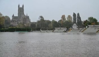 Shocking flood scenes as Storm Ashley sees River Severn burst banks