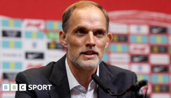 Thomas Tuchel at his first news conference as England manager