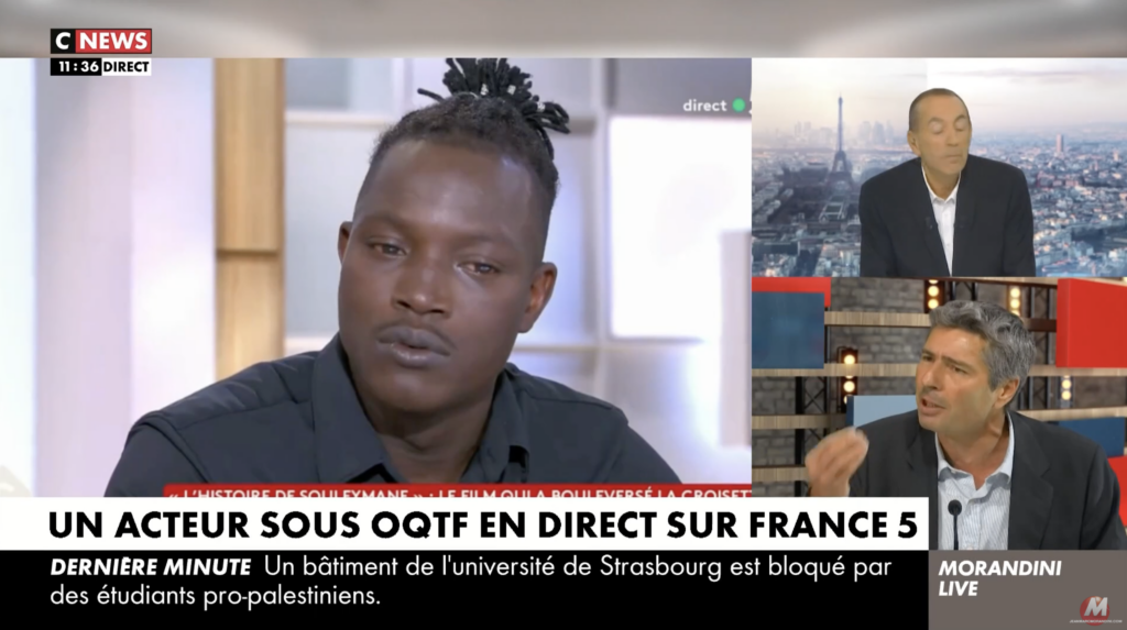 Sur CNews, la présence du comédien guinéen Abou Sangare irrite Jean-Marc Morandini